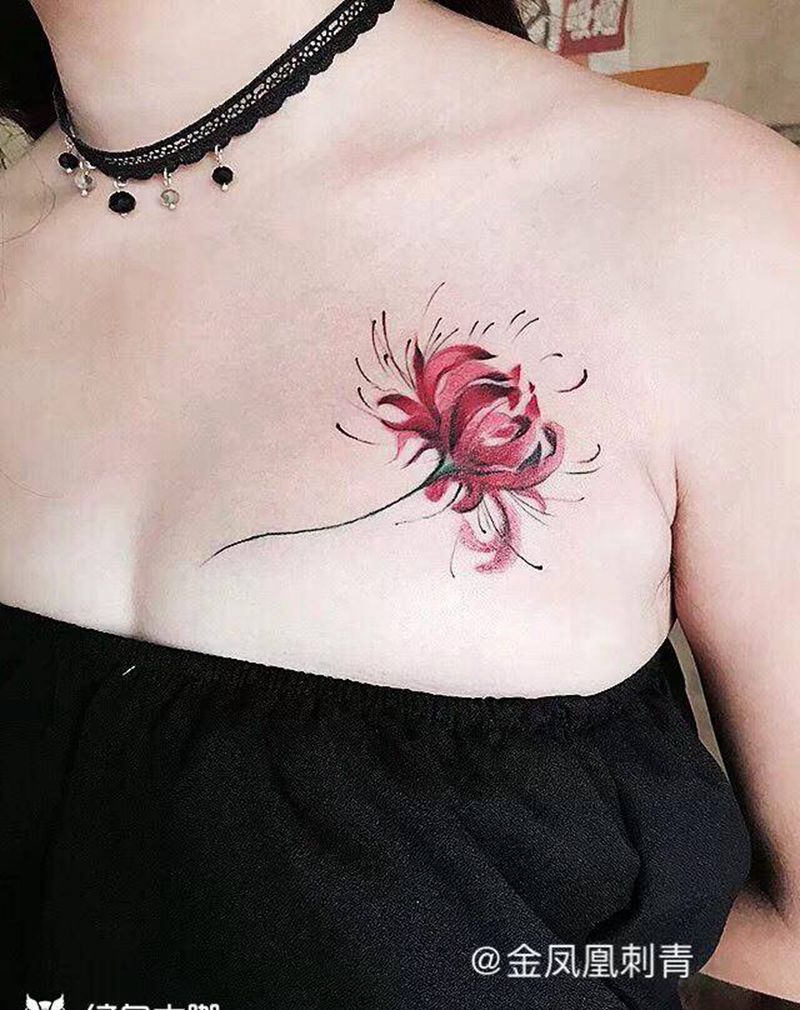 彼岸花纹身图片