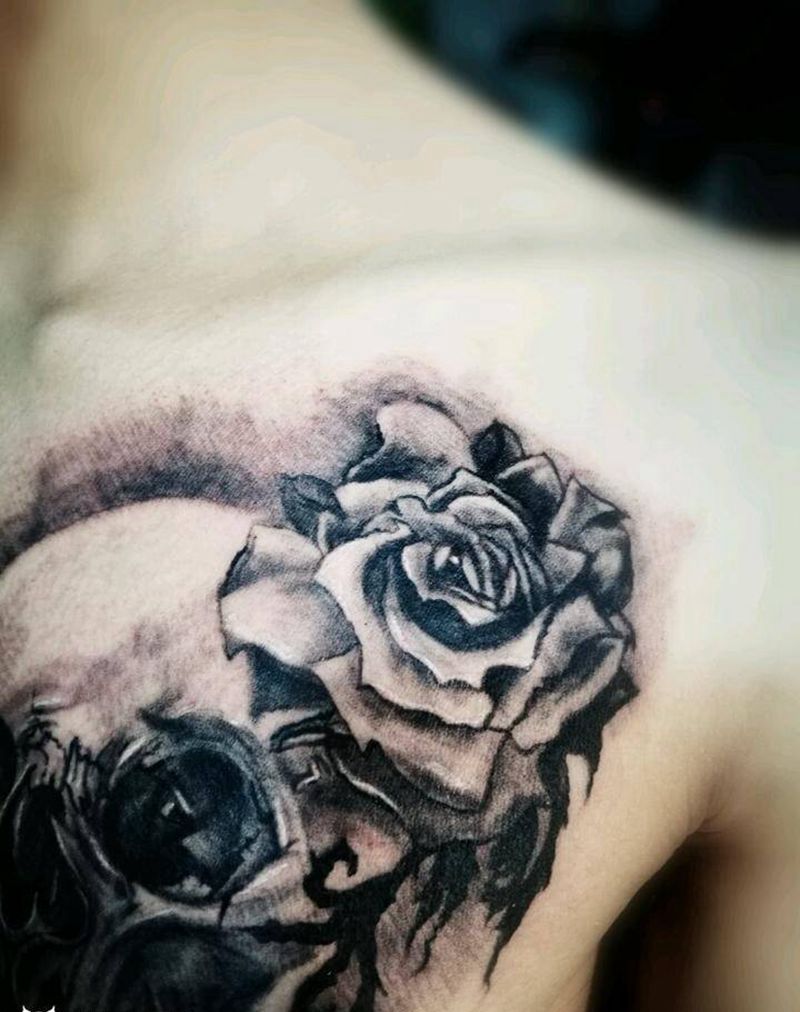 血色浪漫纹身图片