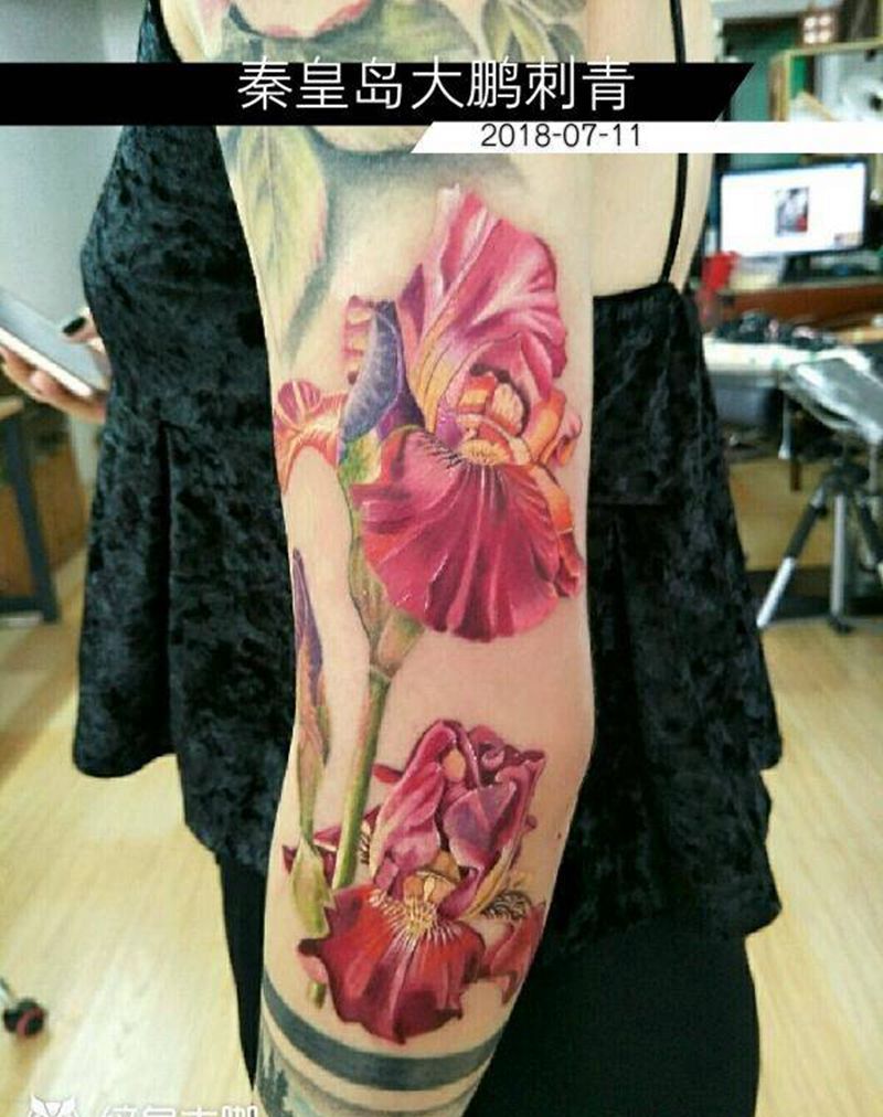 写实花纹身图片