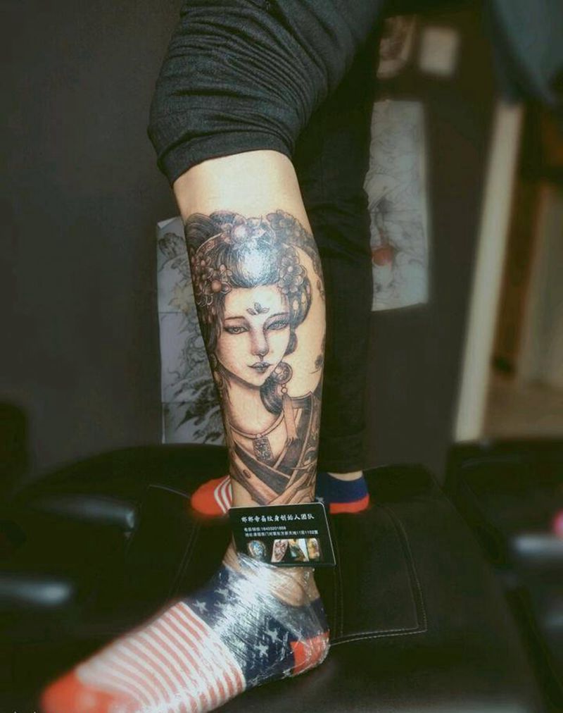 艺妓纹身图片