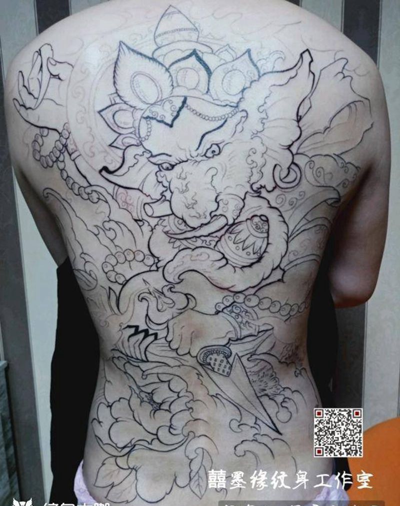 象神纹身图片