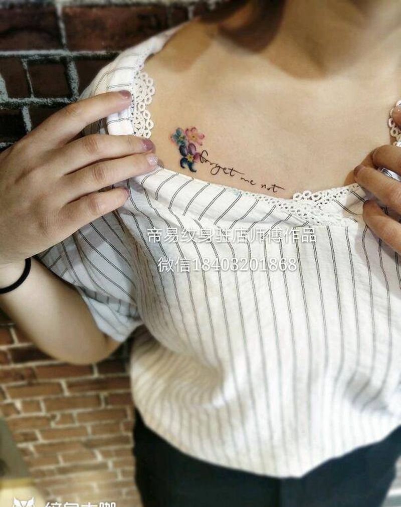 小清新纹身图片_胸部欧美动物植物静物成品手稿纹身图案