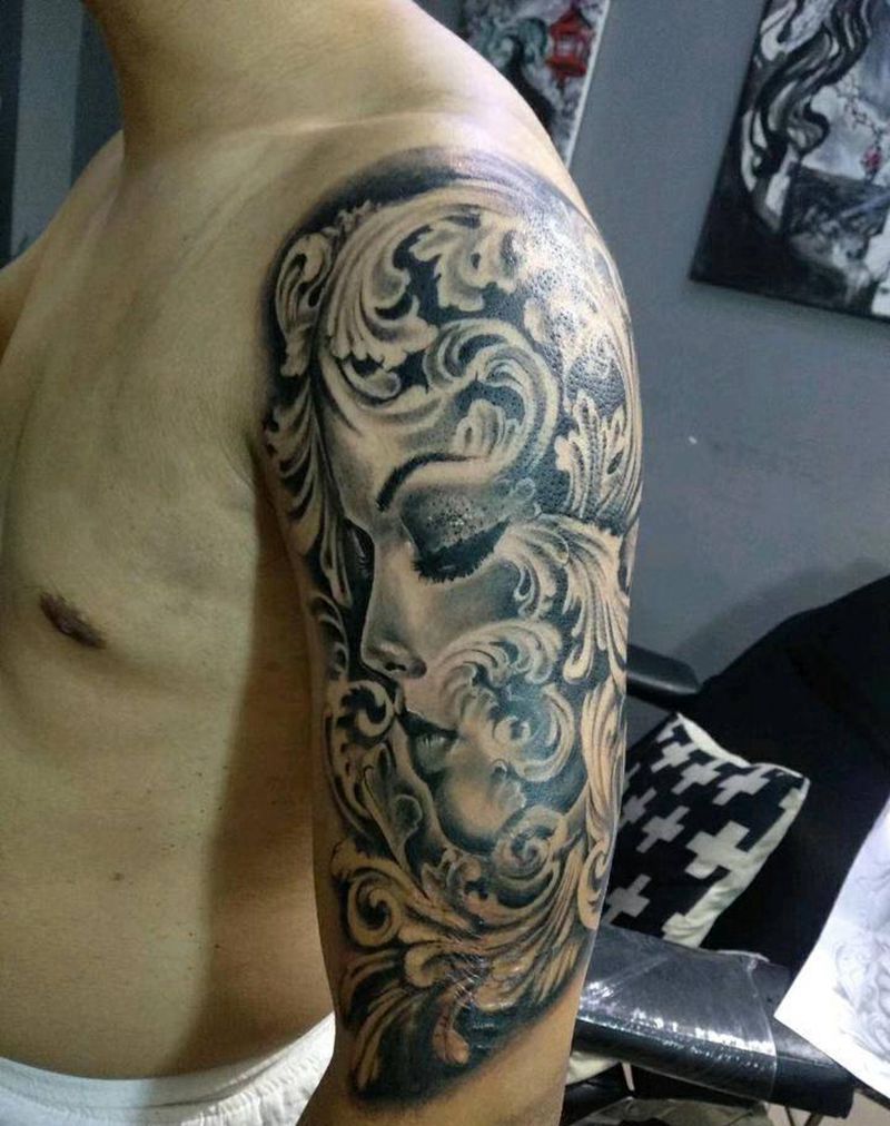 写实肖像纹身图片_欧美写实纹身图案