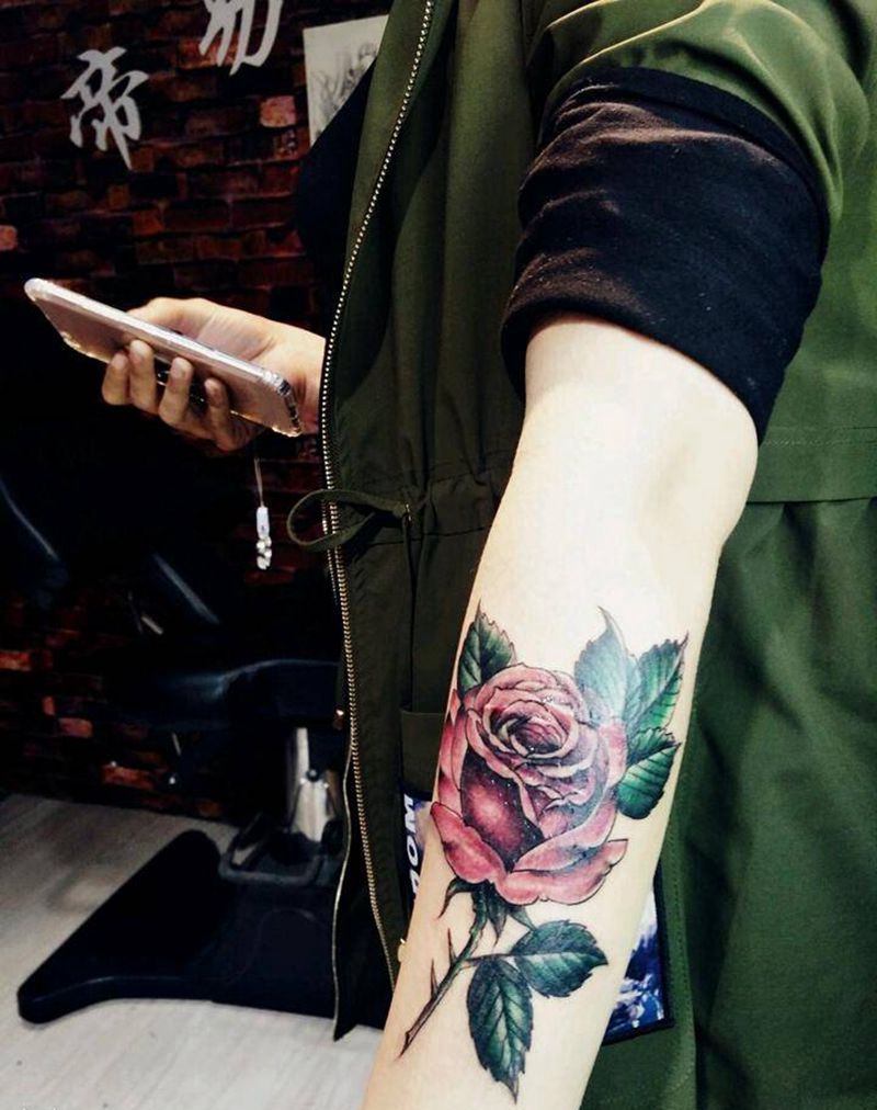 花，遮盖疤痕纹身图片