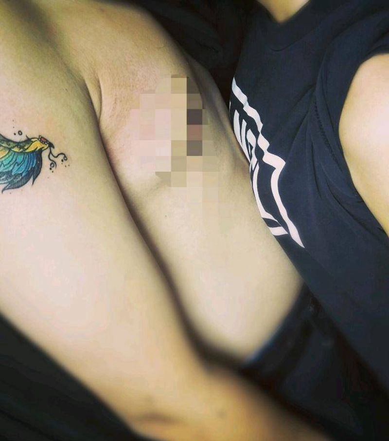 翅膀纹身图片_手臂New School纹身图案