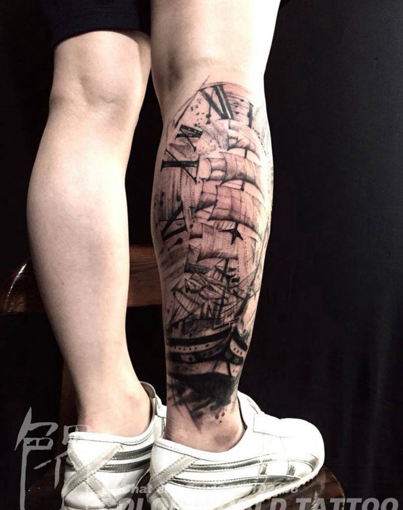 船纹身图片