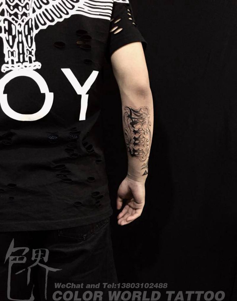 花体字纹身图片