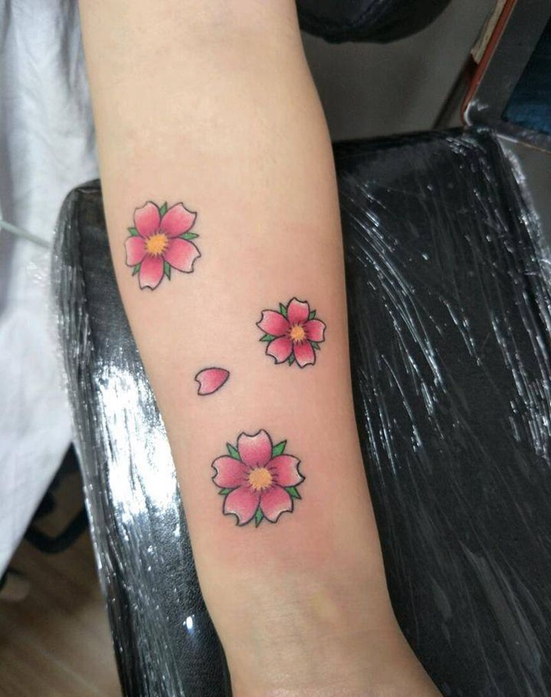 樱花纹身图片