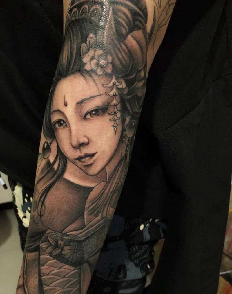 花臂未完待续纹身图片