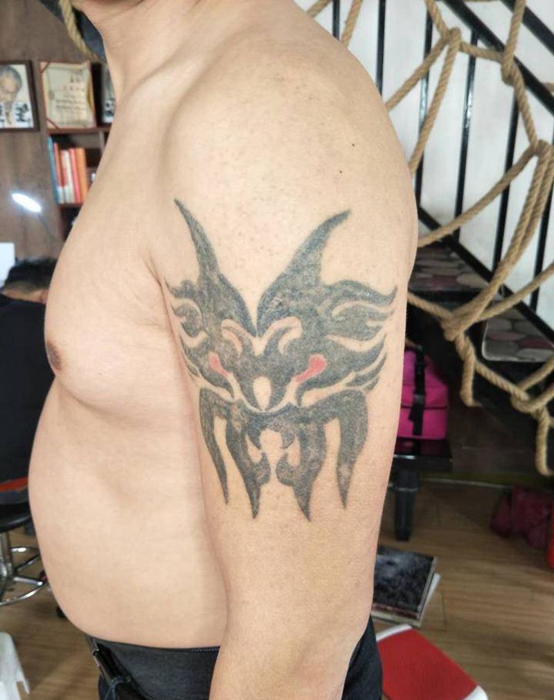 象神遮盖纹身图片