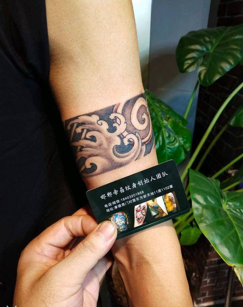 臂环纹身图片_传统字符原创成品手稿纹身图案