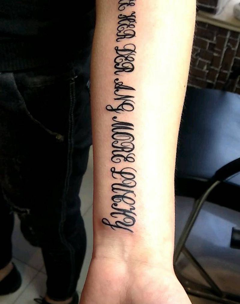 字母纹身图片_手臂欧美字符成品纹身图案