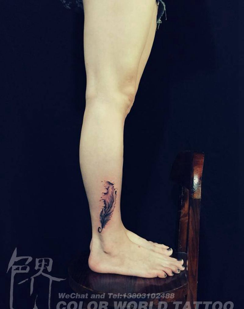 羽毛纹身图片