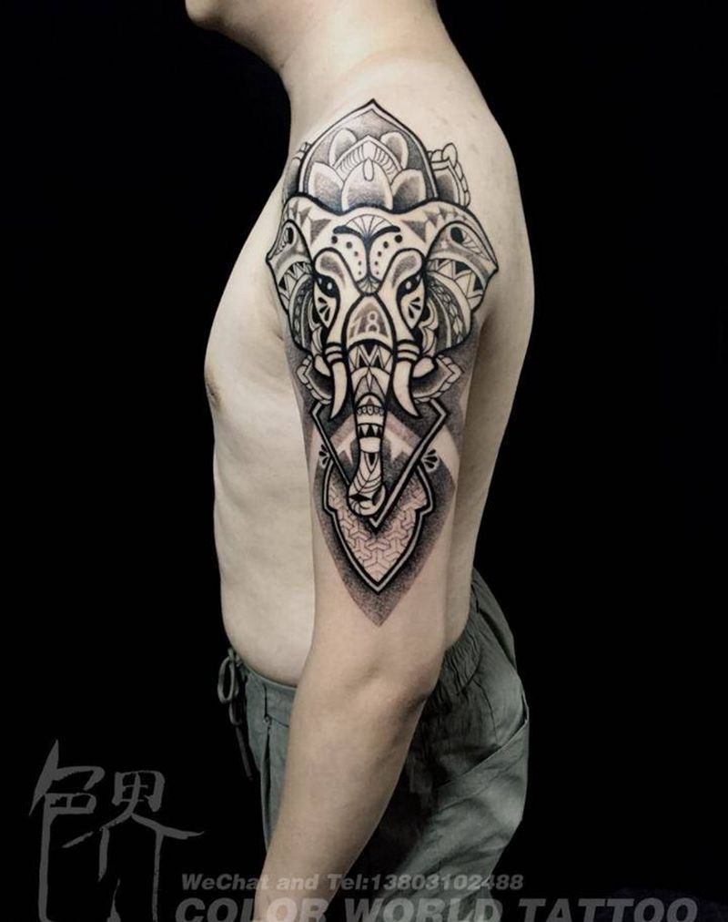 点刺图腾纹身图片