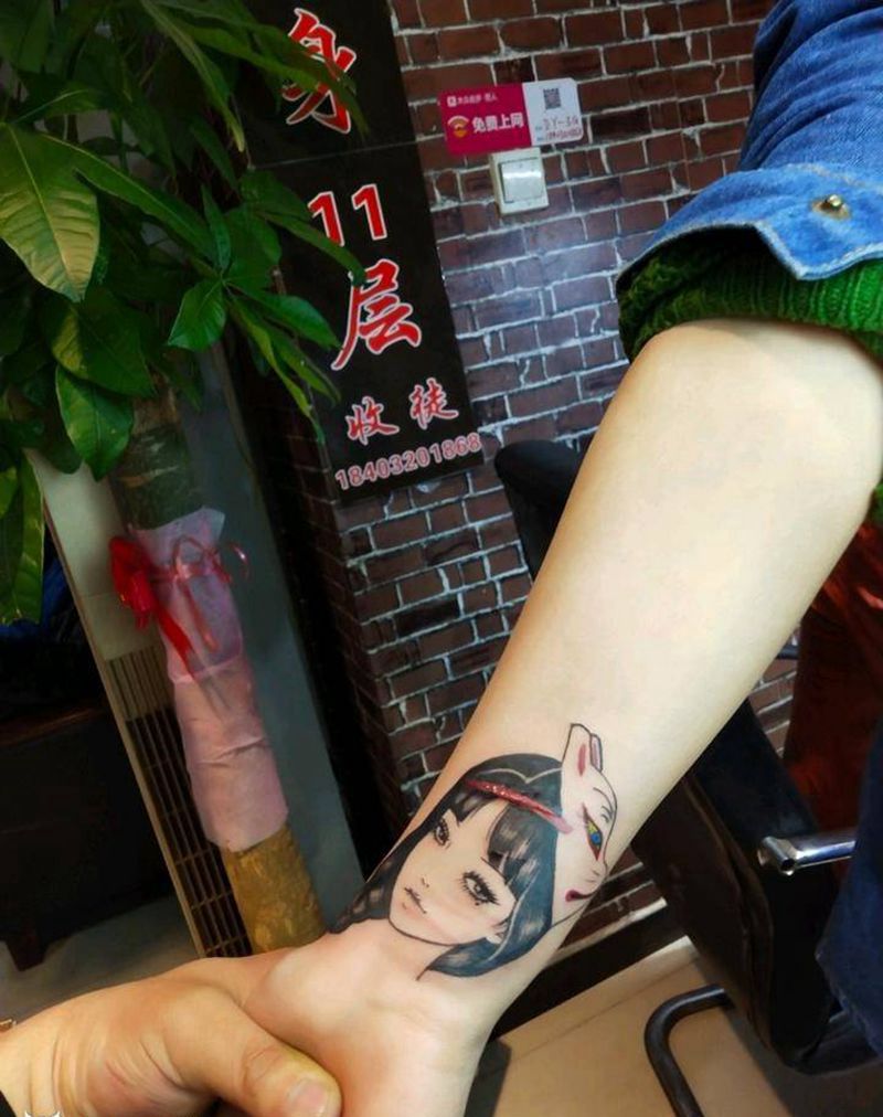 徒弟特价图遮盖疤痕纹身图片_手臂New School纹身图案