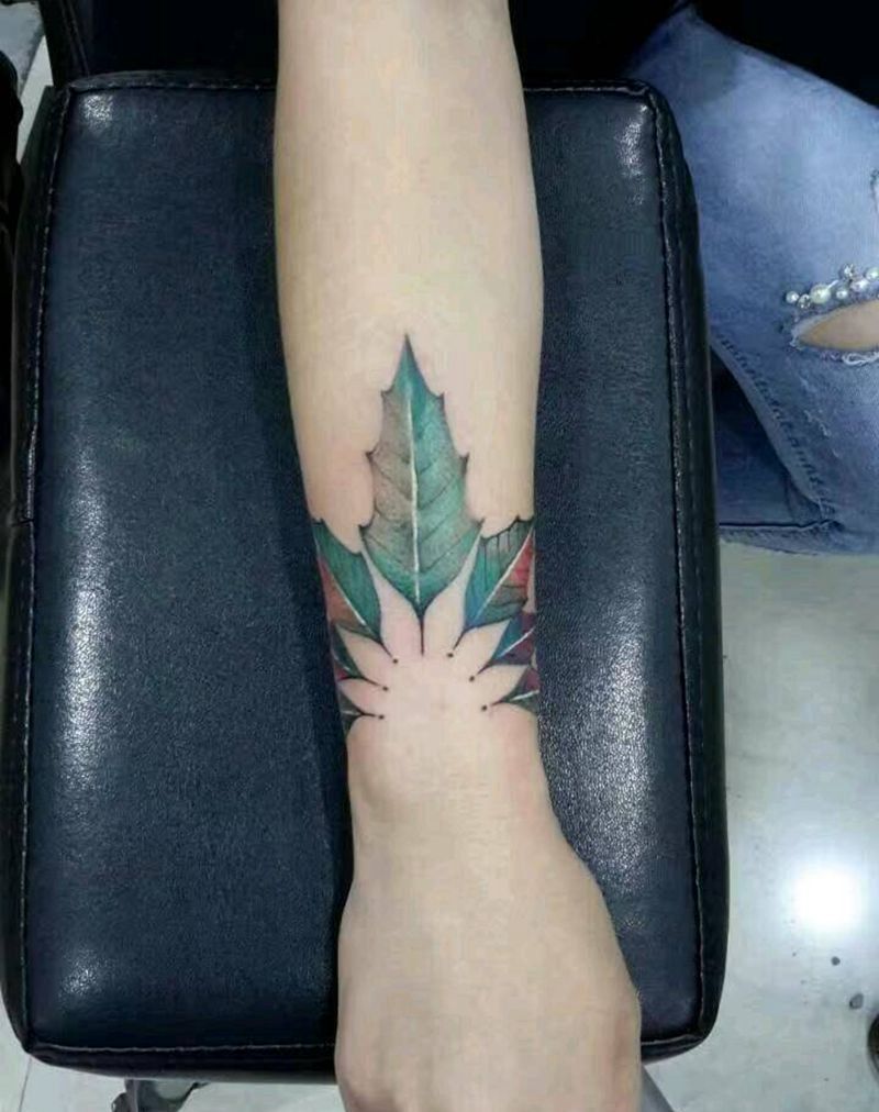 小枫叶纹身图片