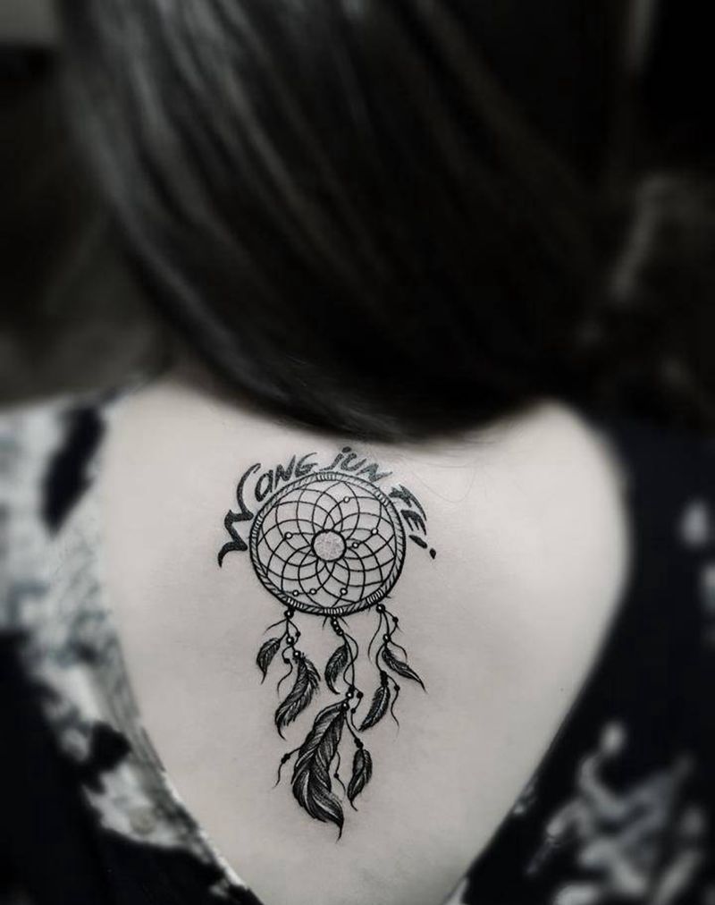 捕梦网纹身图片