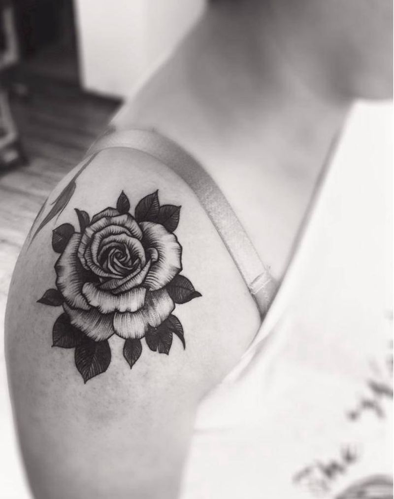 玫瑰花纹身图片