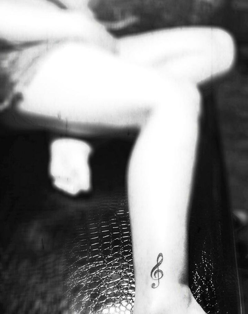 高音符号纹身图片