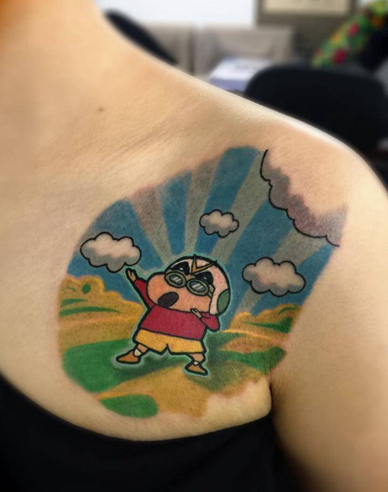 动感超人小新纹身图片