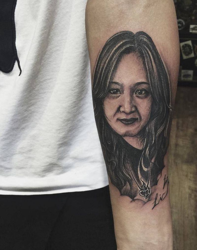 肖像纹身图片_手臂欧美人物纹身图案