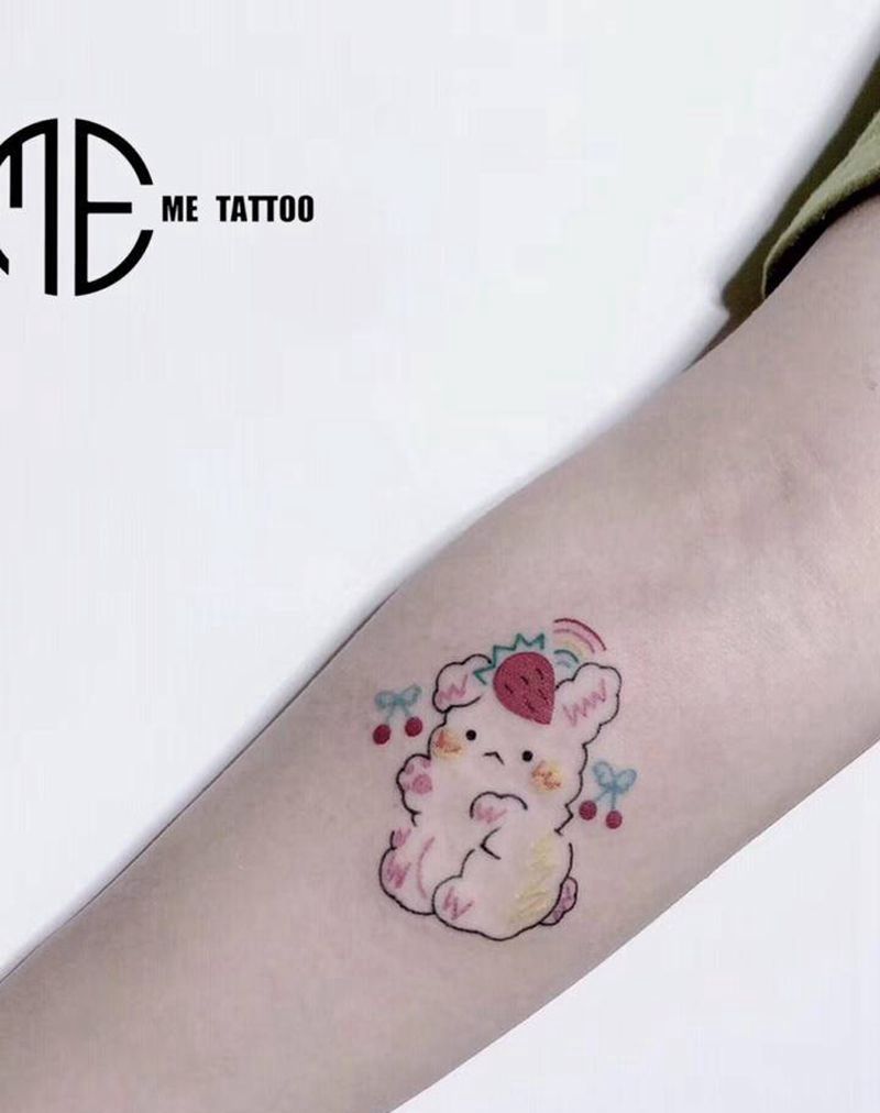 彩色泫雅风纹身图片_手臂纹身图案