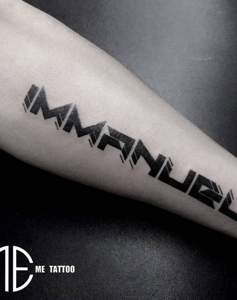 字体设计纹身图片_手臂纹身图案