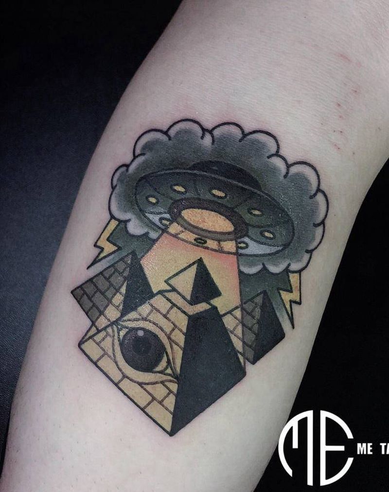 school金字塔纹身图片_腿部纹身图案