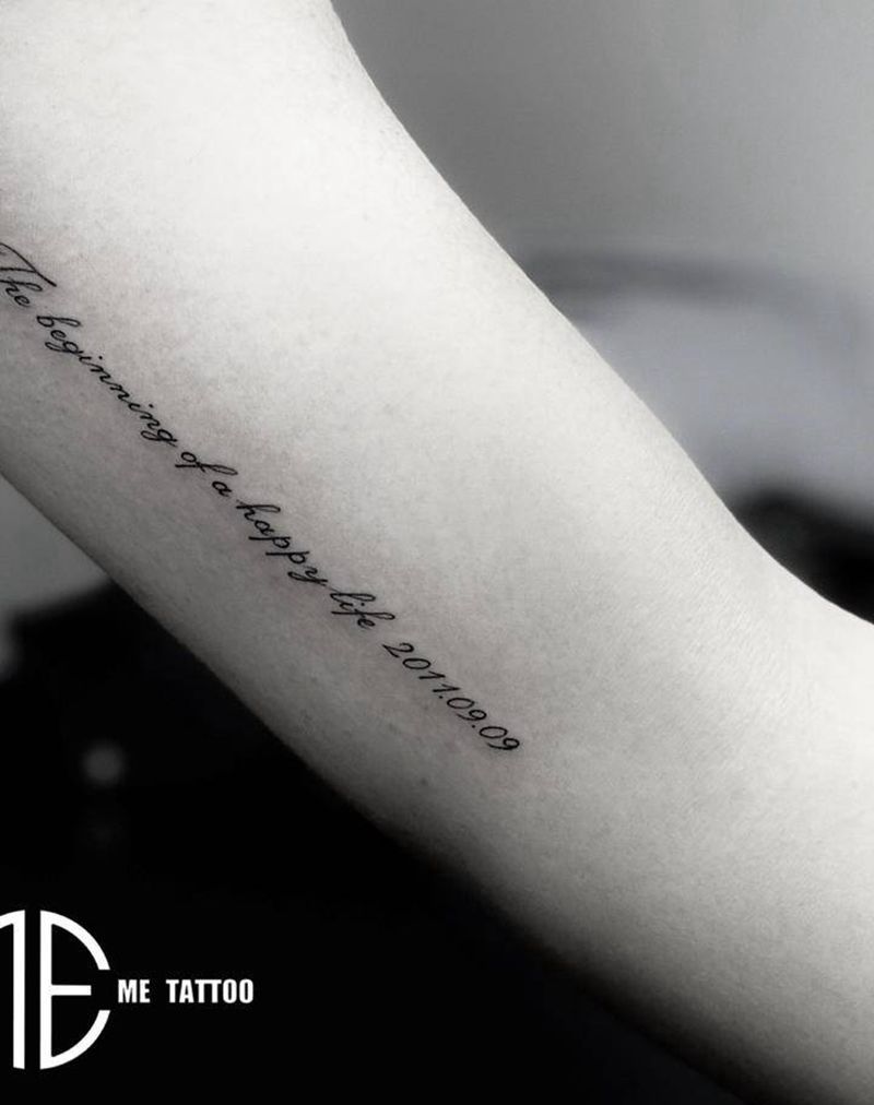 小字母纹身图片_手臂纹身图案