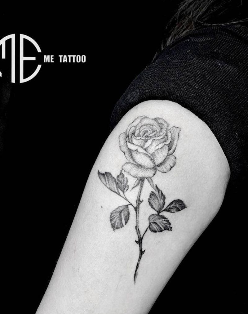 玫瑰纹身图片_手臂纹身图案