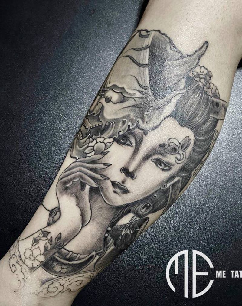 艺妓纹身图片_手臂纹身图案