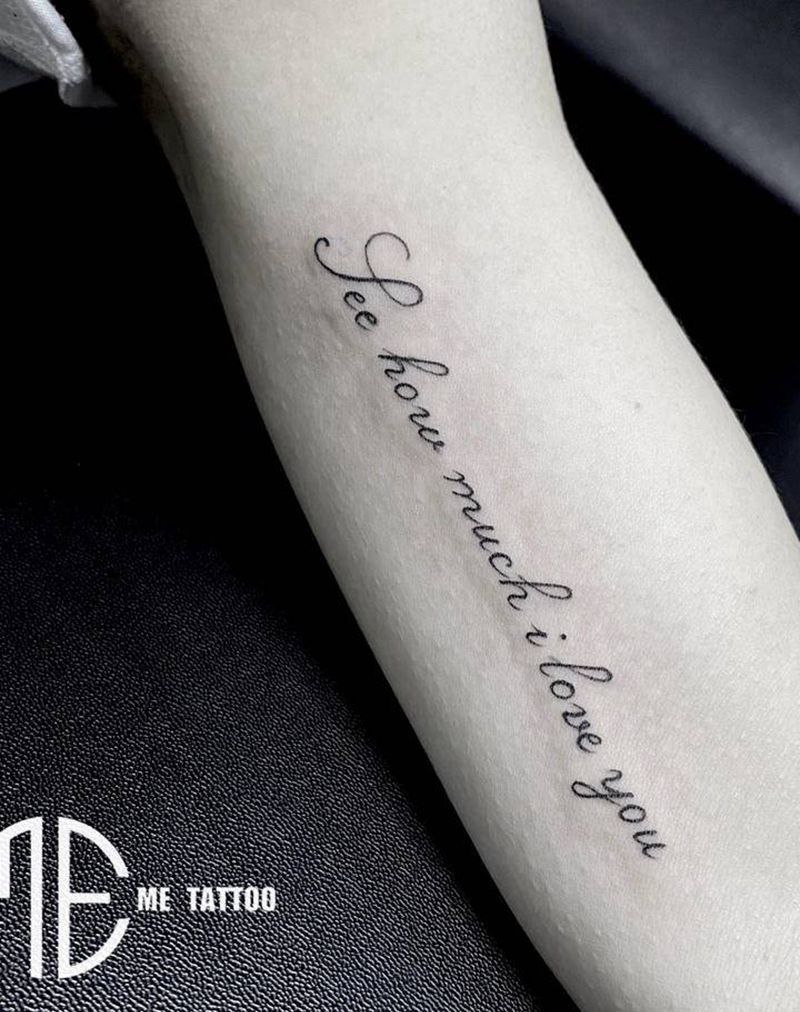 小字母纹身图片_手臂纹身图案