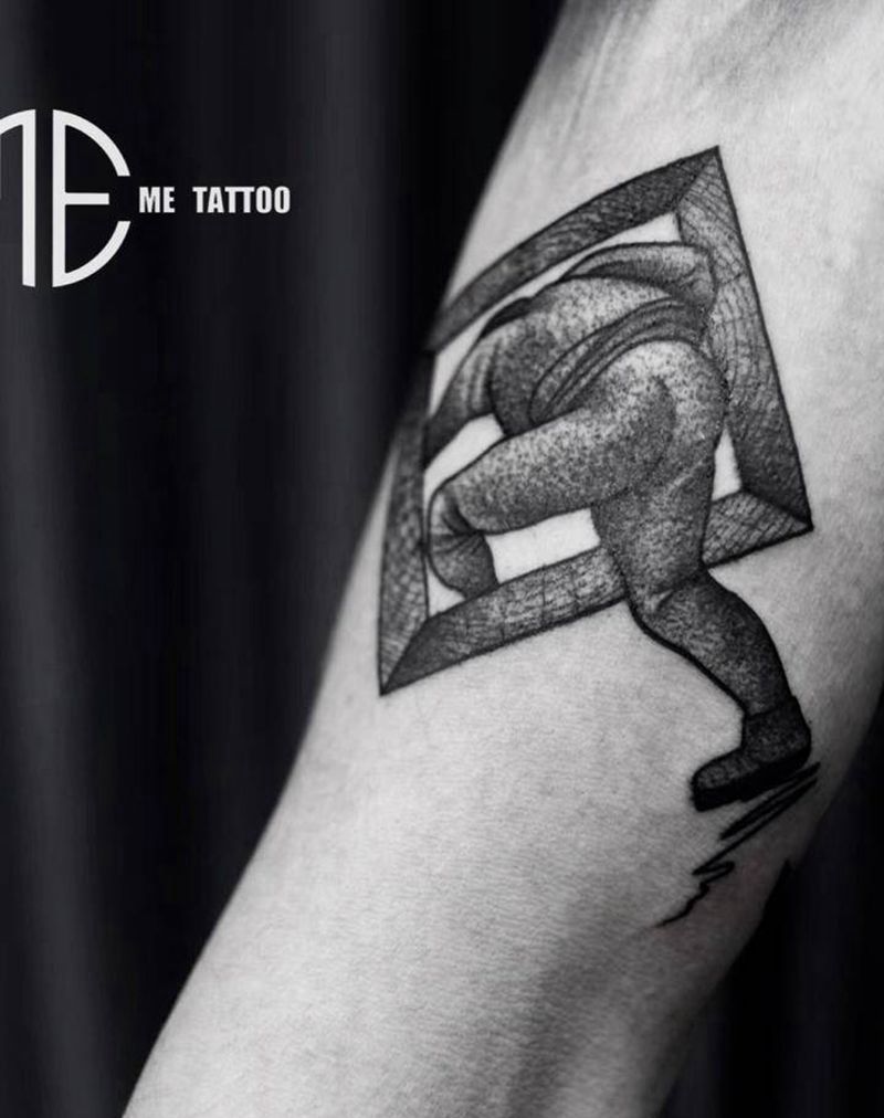 年轮之窗纹身图片_手臂纹身图案