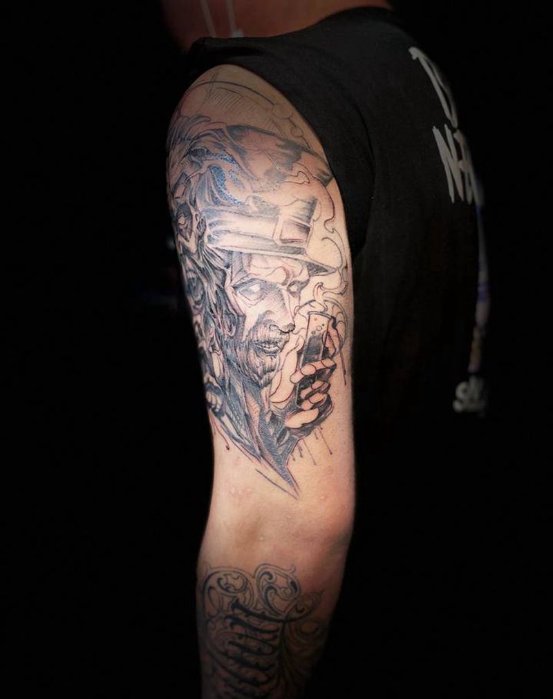 美女徒弟特价作品纹身图片_手臂欧美写实点刺纹身图案