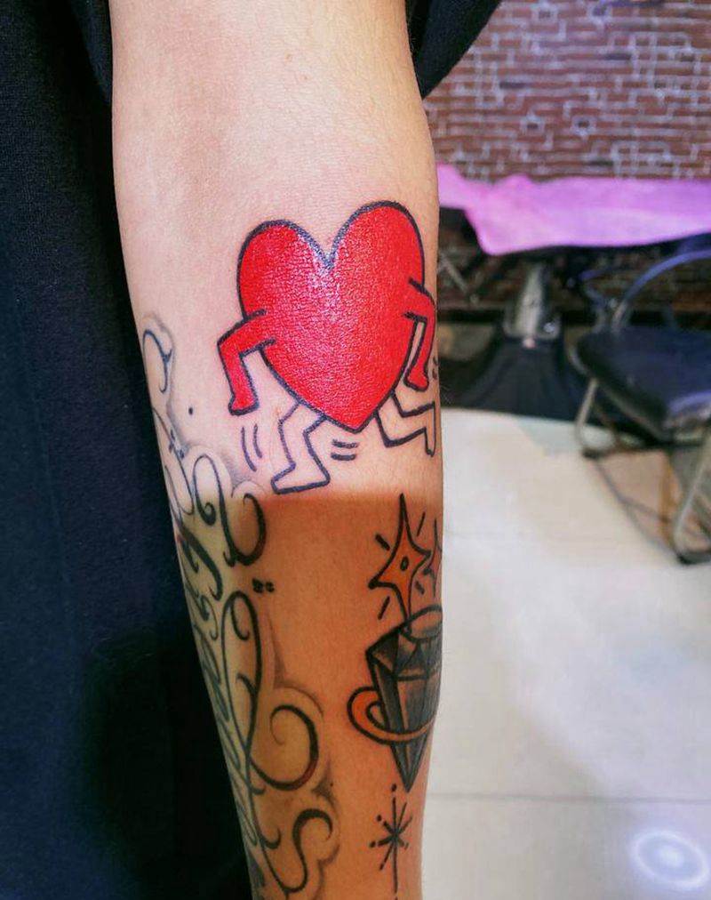 拼接花臂纹身图片_手臂Old SchoolNew School纹身图案