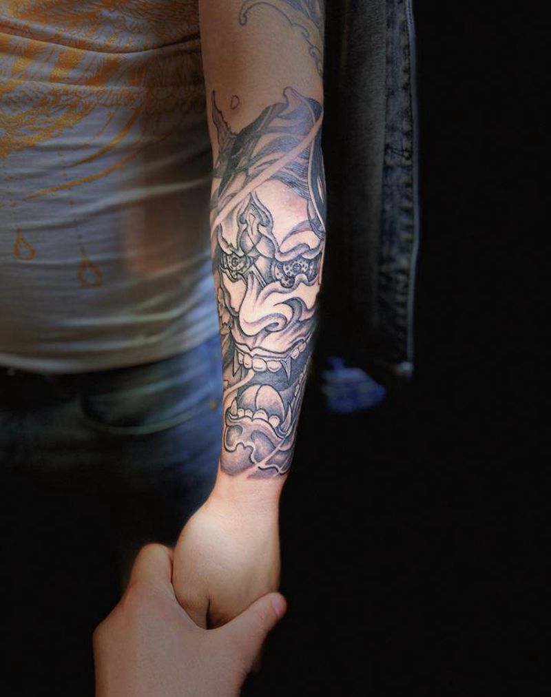 般若纹身图片_手臂新传统纹身图案