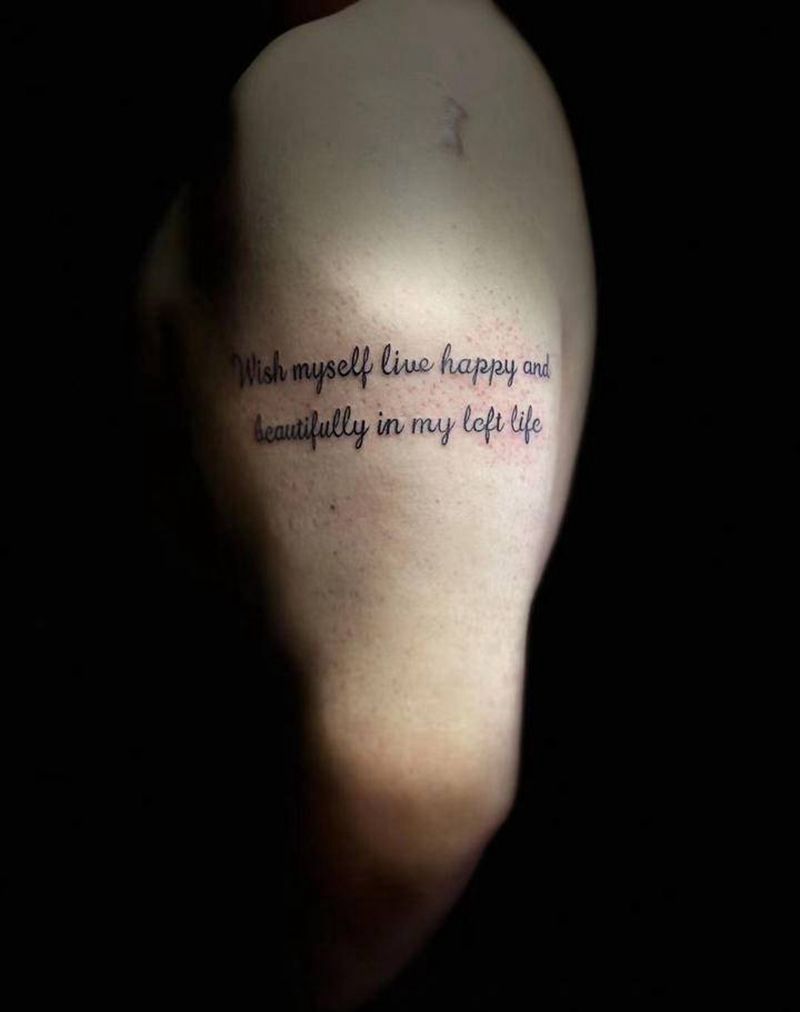 小字母纹身图片_手臂花体字纹身图案