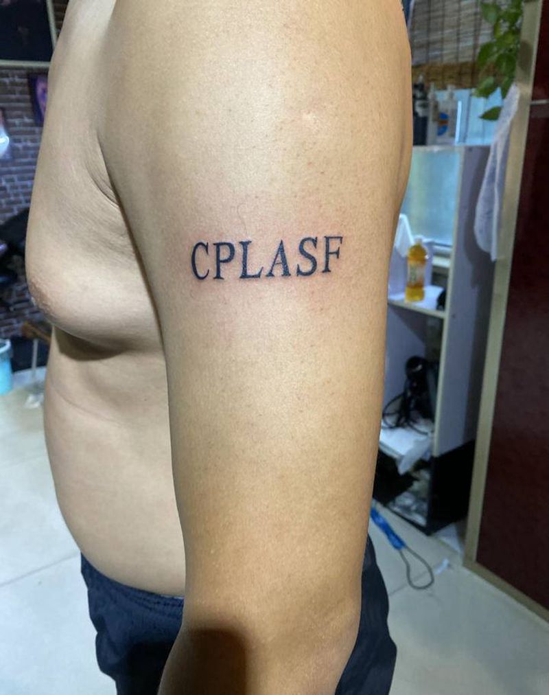 军人纹身图片_花体字纹身图案