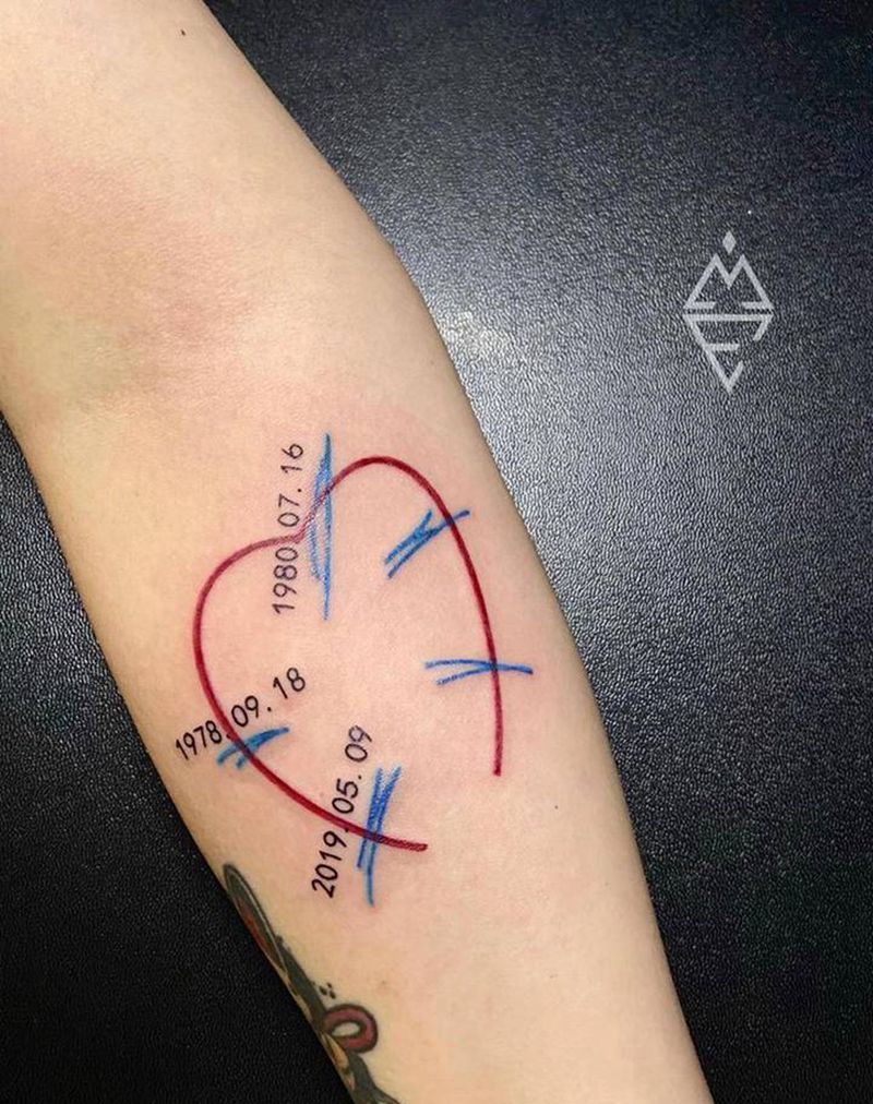 线条纹身图片_手臂纹身图案