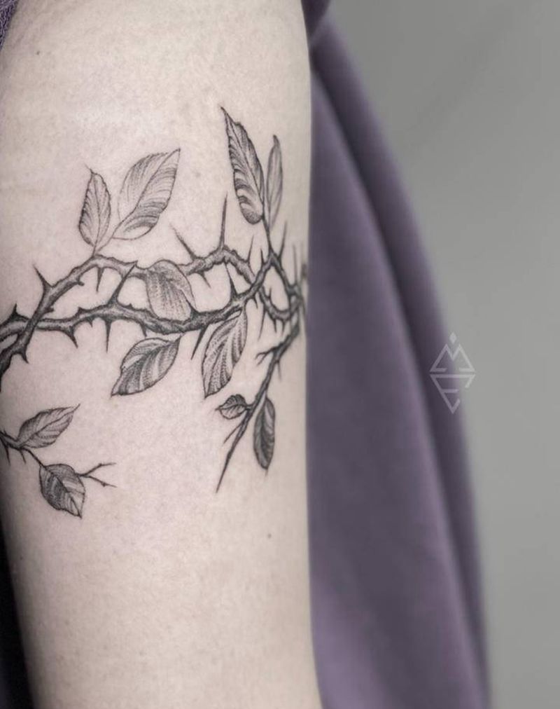 荆棘臂环纹身图片_手臂纹身图案