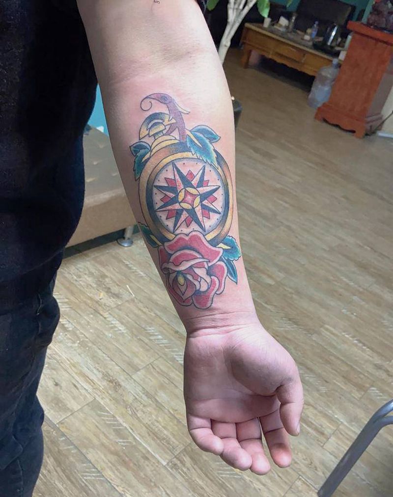 欧美彩色纹身图片_手臂New School纹身图案