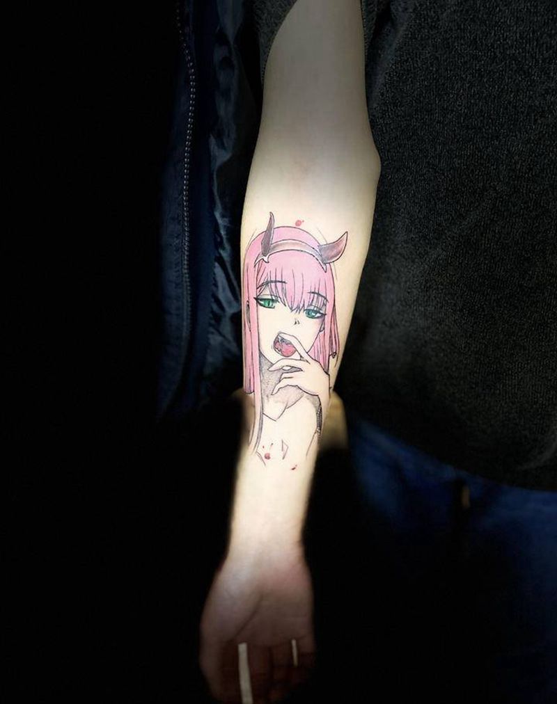 动漫纹身图片_水彩纹身图案