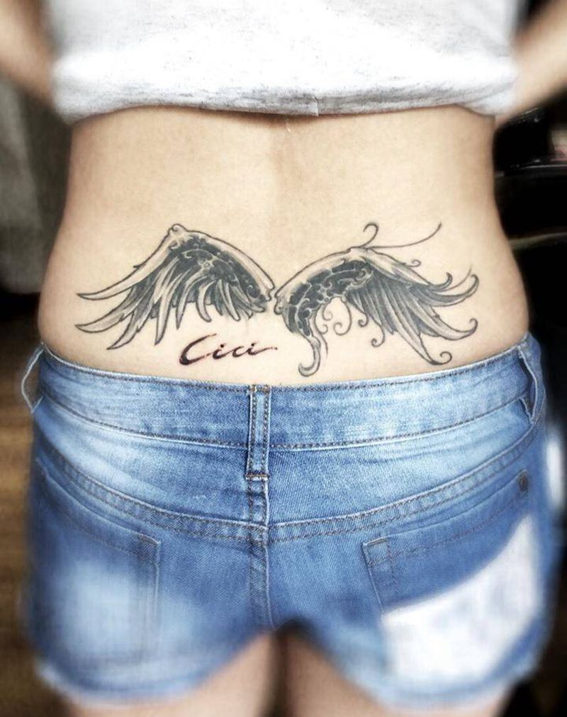 翅膀纹身图片_手臂纹身图案