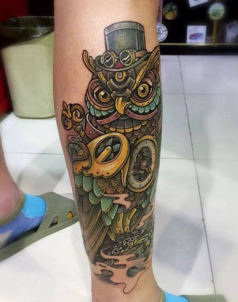 猫头鹰纹身图片