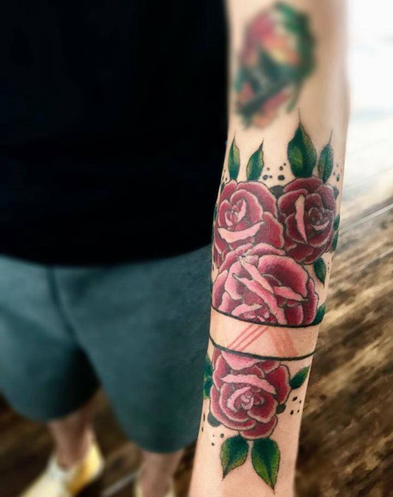 玫瑰（旧图修改）纹身图片