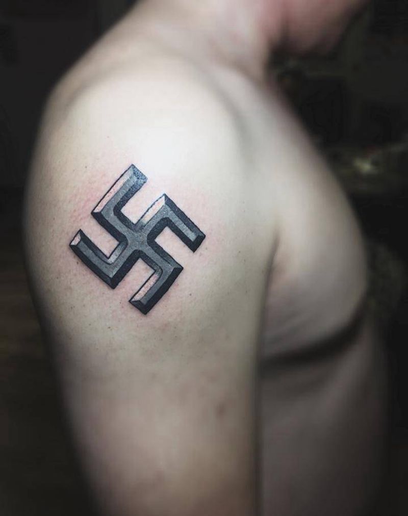 纳粹标纹身图片