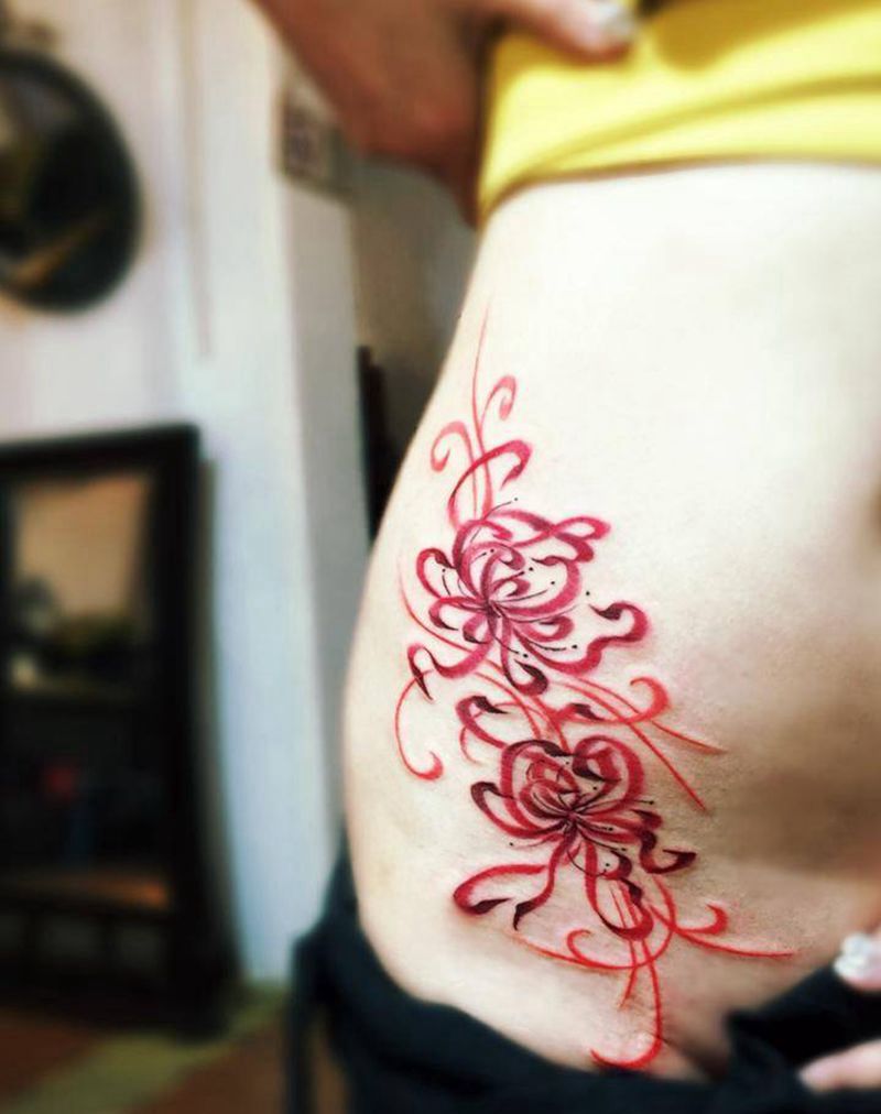 彼岸花纹身图片