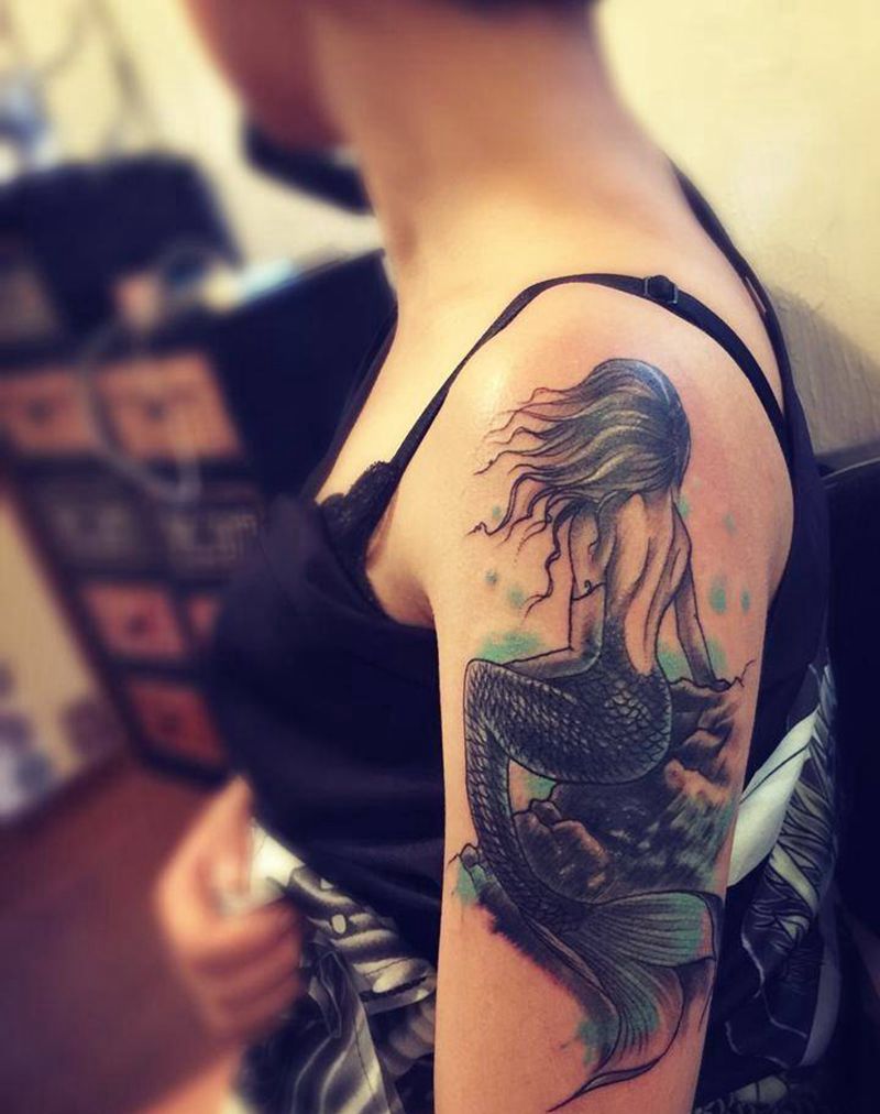 美人鱼纹身图片