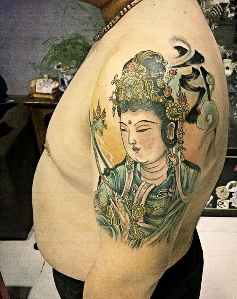 文殊菩萨纹身图片