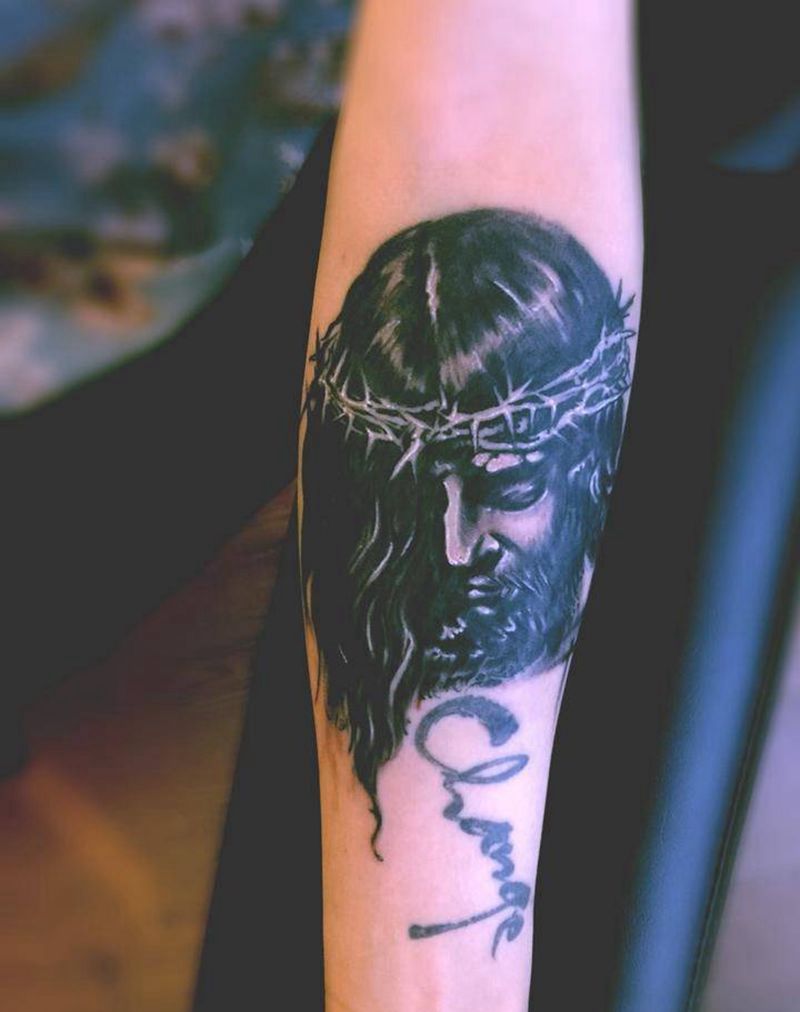耶稣纹身图片